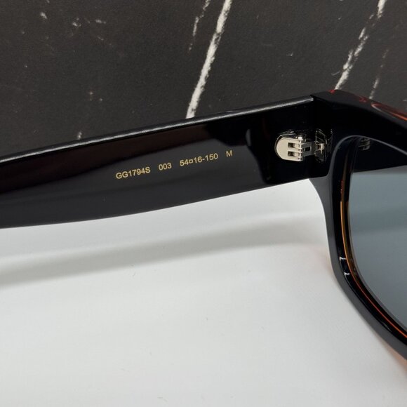 NEW GUCCI GG1794S 003 BLACK GRAY UNISEX SUNGLASSES - Picture 8 of 9